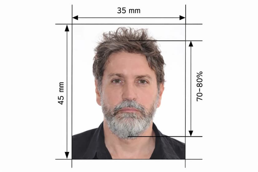 Official Schengen Visa photo compliance example