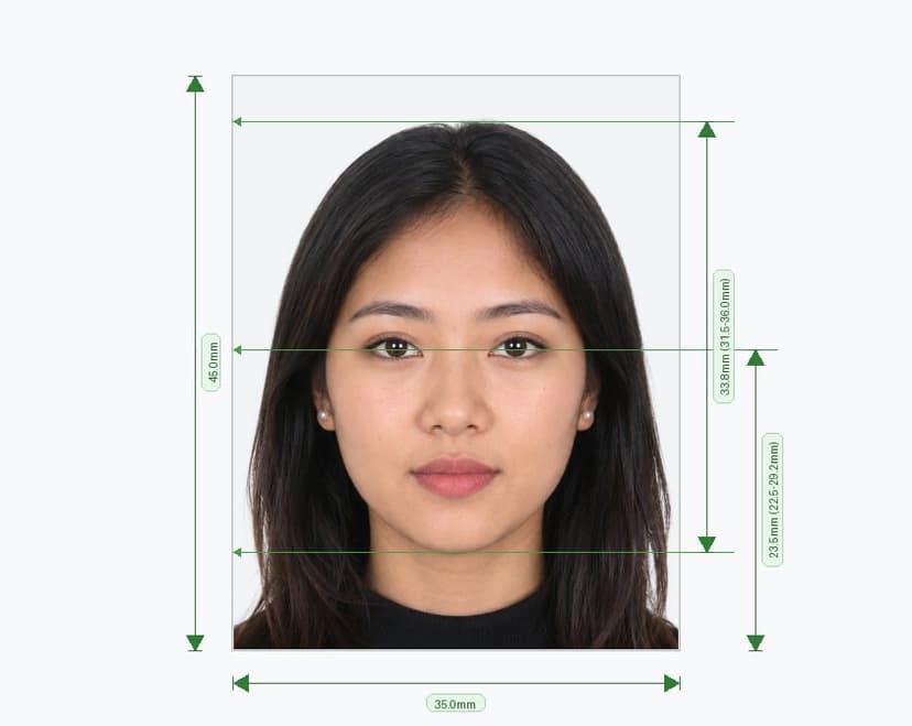Official Nepal Passport photo compliance example