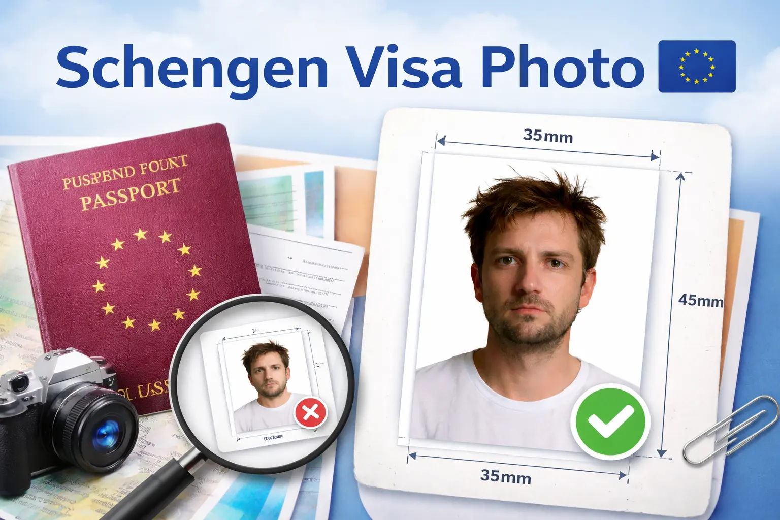Schengen Visa Photo Requirements 2026 – Size, Specs & Free Online Maker Tool