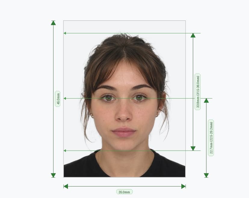 Official Sri Lanka Visa photo compliance example