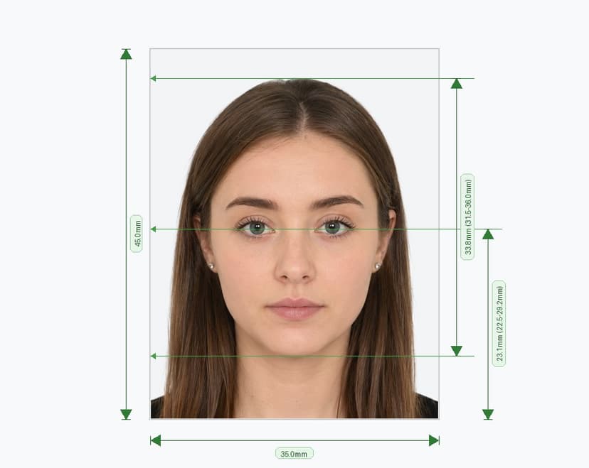 Official India Visa photo compliance example