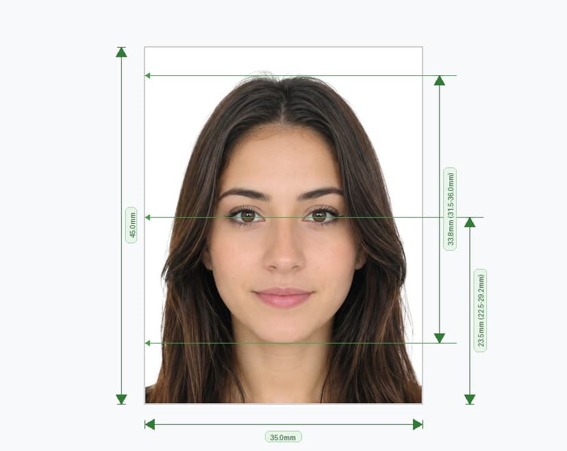 Official France Passport photo compliance example