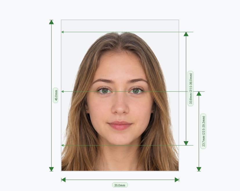 Official Norway Visa photo compliance example
