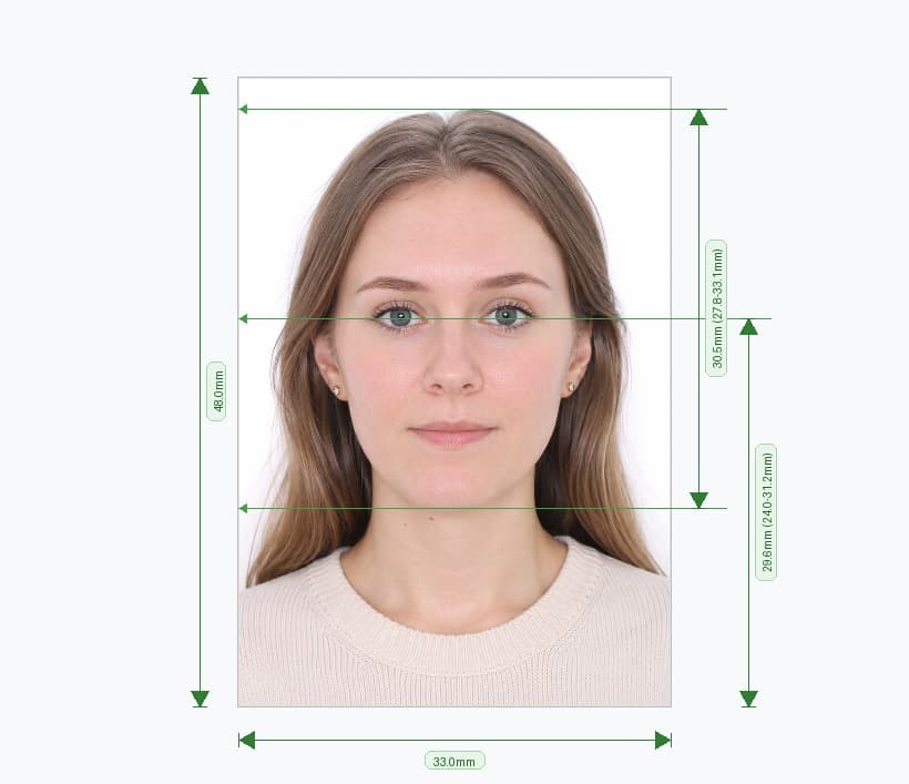 Official China Passport photo compliance example
